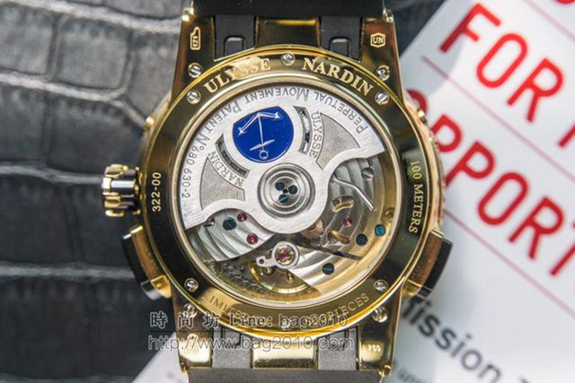 Ulysse Nardin手錶 航海世家 Black Toro萬年曆腕表 雅典萬年曆機械男表 雅典高端男士腕表  hds1288